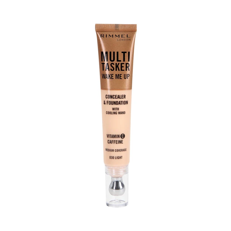 RIMMEL MULTI TASKER WAKE ME UP Fondotinta Illuminante e Correttore 2 1 030 Light 20 ml