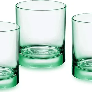 Rocco Bormioli Iride Cestino 3 Bicchieri.Iride Acqua 25 Verde, Pezzi, 3 unit
