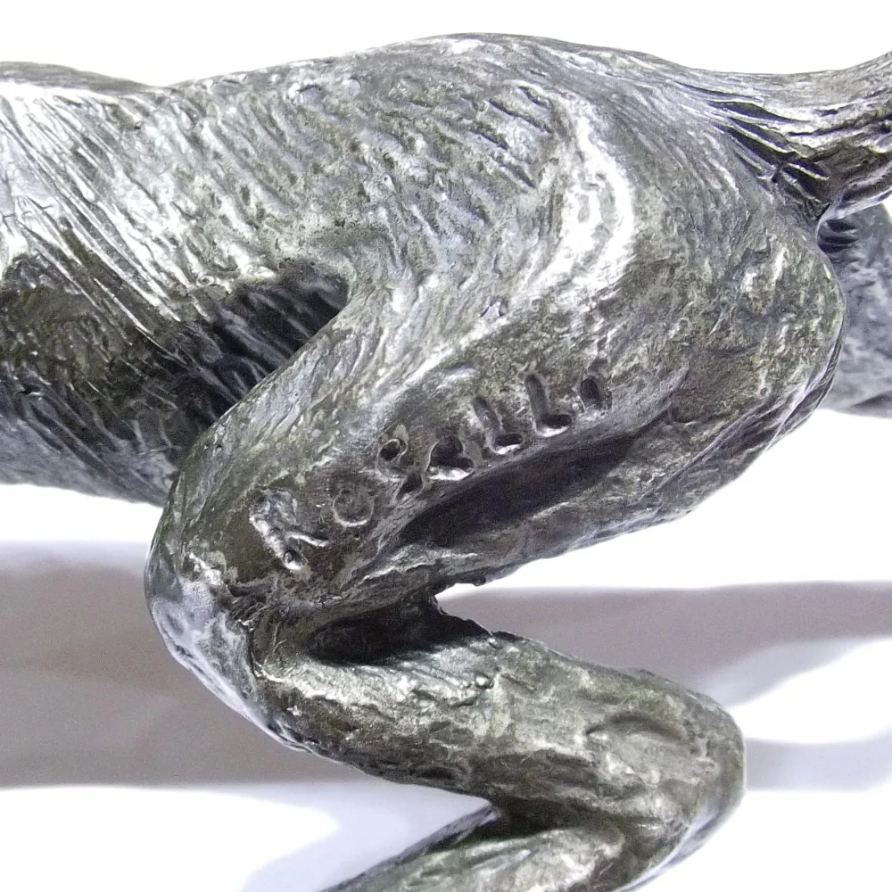 Roselli Argenteria statua di pantera 405gr argento 925 massiccio -ST003