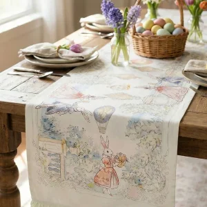 Runner Blanc Marico' Rococo Collection