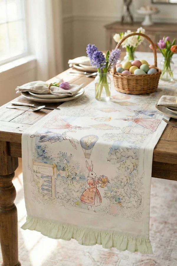 Runner Blanc Marico' Rococo Collection