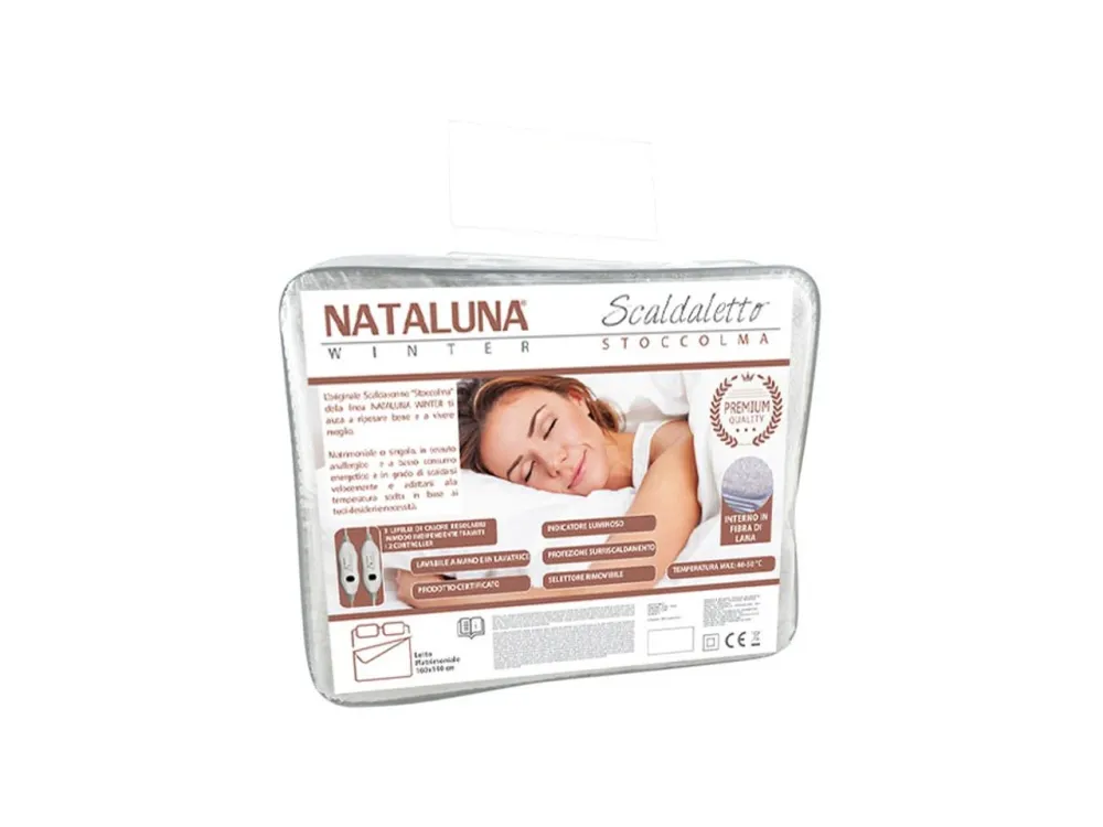 Scaldaletto elettrico top coveri per letto 2 piazze misura 160x140cm con 3 temperature