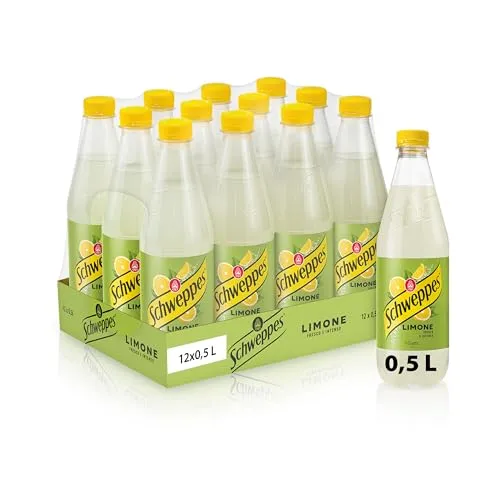 Schweppes Limome, Bevanda Gassata dal gusto Fresco e Agrumato, 12x 500ml Perfetta per Aperitivi e Cocktail. Bevanda Disset...