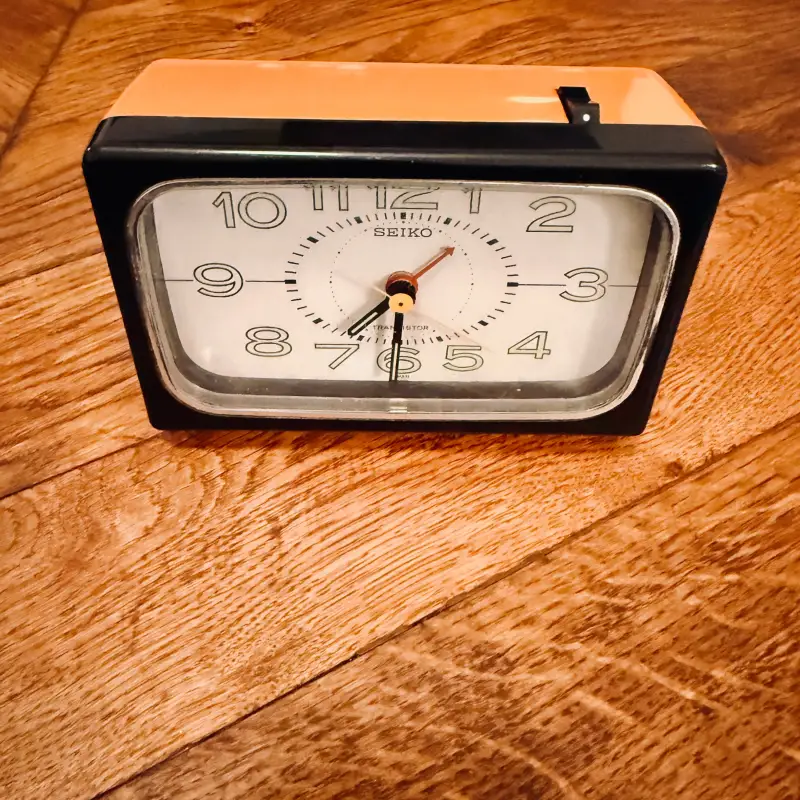 Seiko Orologio Sveglia Vintage TP-359 Modernariato Arancione - Giappone 1980