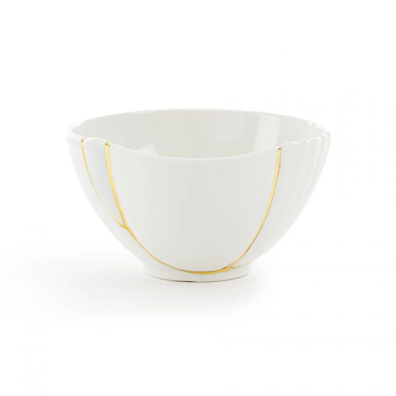 Seletti Ciotola Portafrutta Kintsugi Porcellana D11,5 cm