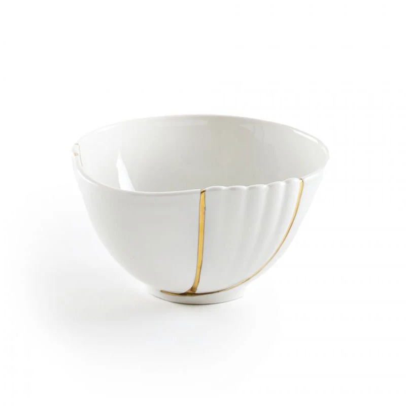 Seletti Ciotola Portafrutta Kintsugi Porcellana D11,5 cm