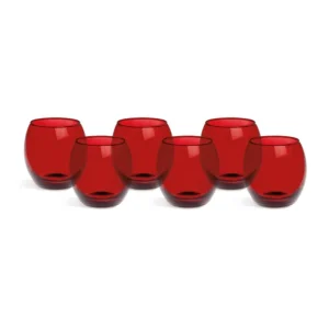 Servizio Sei Bicchieri Corinto Rosso