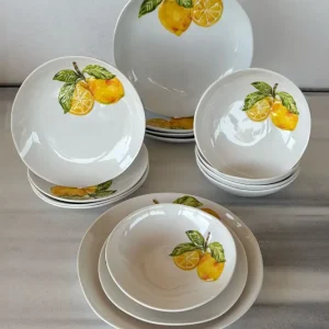 Servizio Stoviglie Melamina Limoni 4 persone