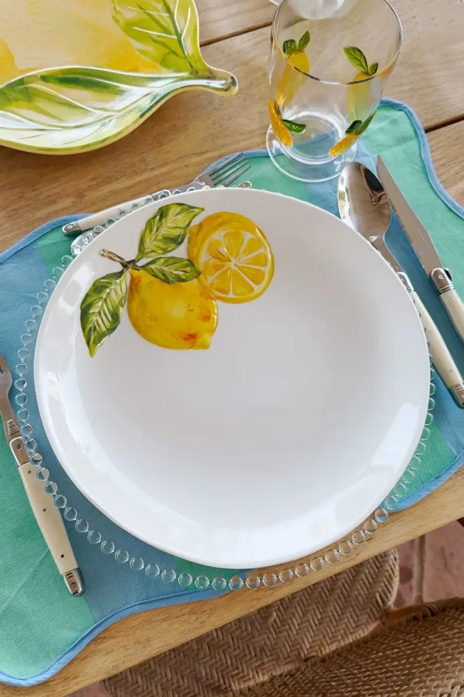 Servizio Stoviglie Melamina Limoni 4 persone