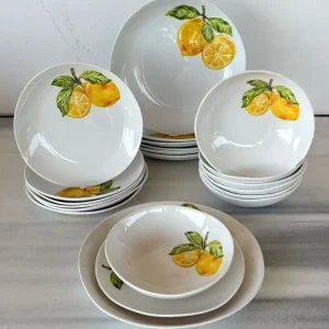Servizio Stoviglie Melamina Limoni 6 persone