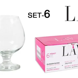 SET 6 390CC TAZZA COGNAC "MISKET"