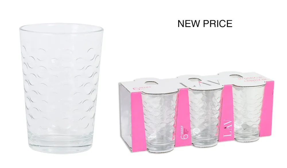 SET 6 BICCHIERI ACQUA 205CC "SEDEF"