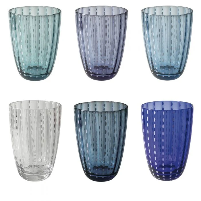 Set 6 bicchieri acqua 300 ml vetro, Kalahari Ocean