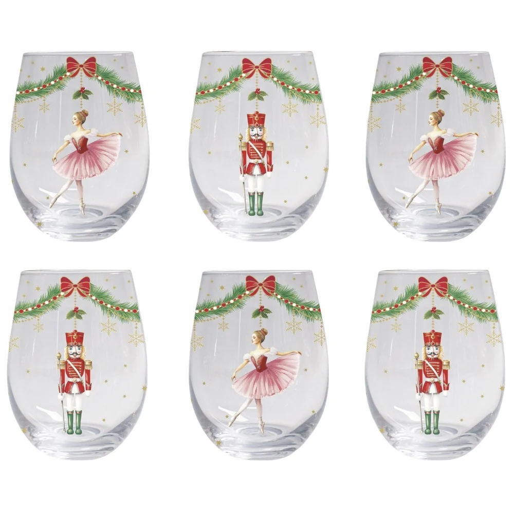 Set 6 Bicchieri Acqua Bassi "Magie de Noel" Easy Life
