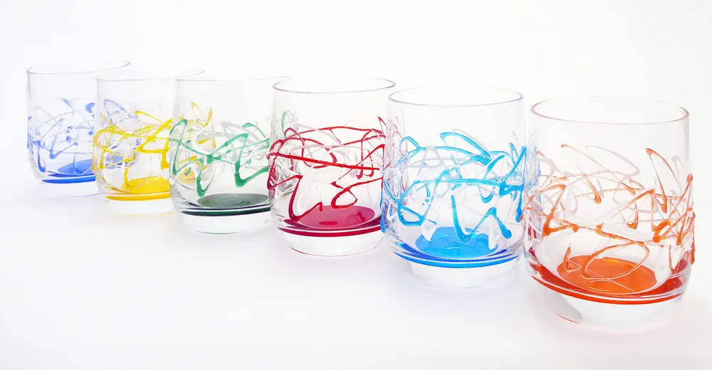set 6 bicchieri acqua cl.19 Serie Jazz monocolore