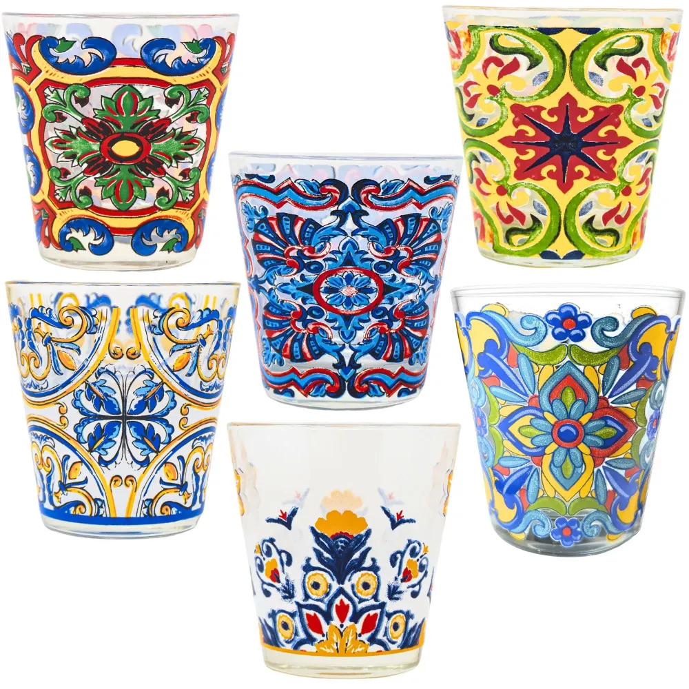 Set 6 Bicchieri Acqua Colorati – 270 ML | Esplosione di Colori Tavola