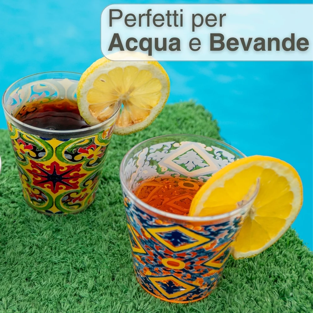 Set 6 Bicchieri Acqua Colorati – 270 ML | Esplosione di Colori Tavola