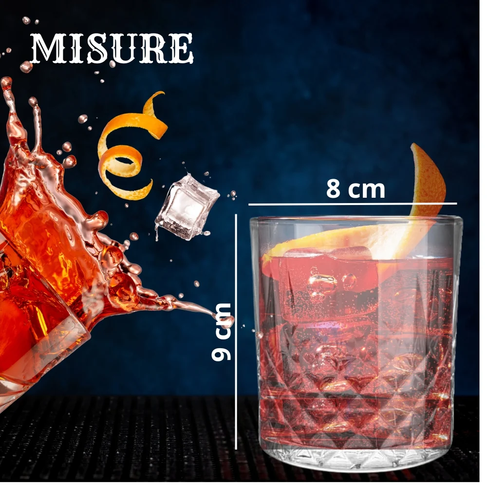Set da 6 Bicchieri Acqua Vetro - 330 ml - Negroni