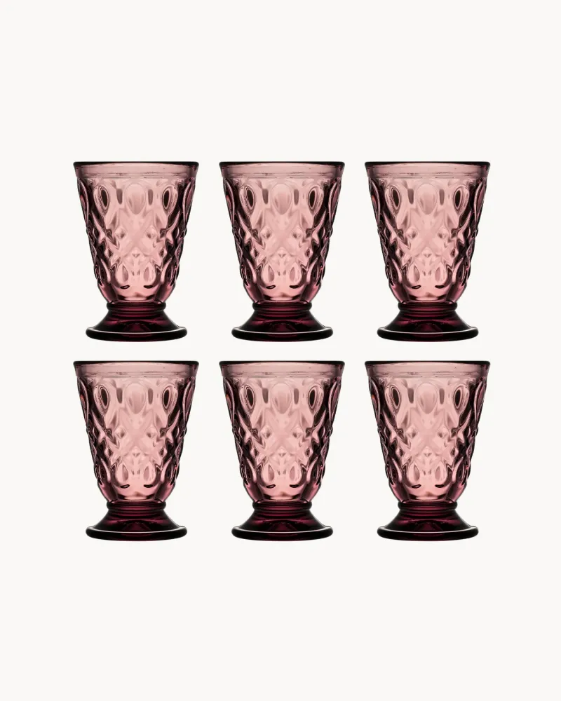 Set 6 bicchieri acqua vetro Lyonnais