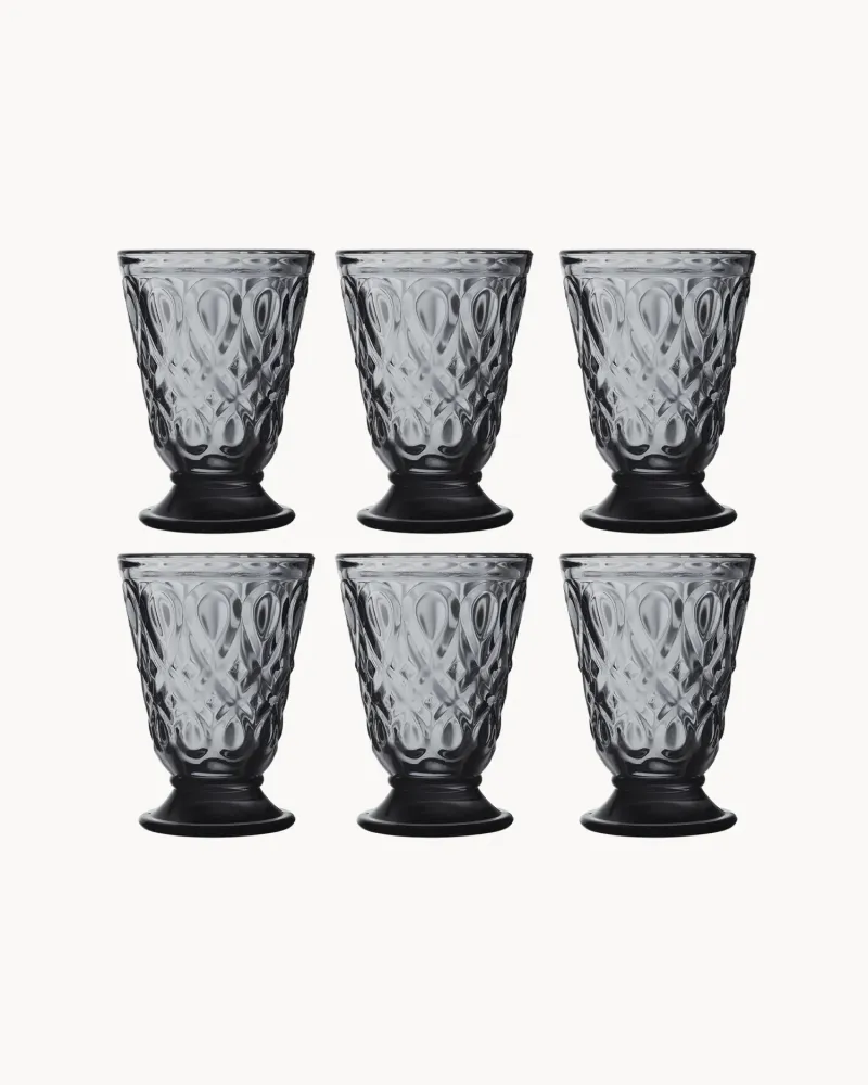 Set 6 bicchieri acqua vetro Lyonnais