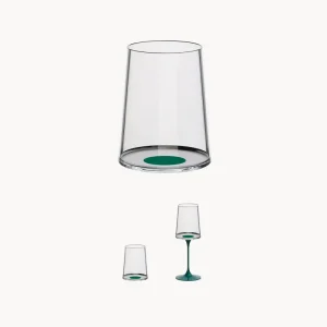 Set 2 bicchieri da acqua/vino bianco cristallo SplitGlass