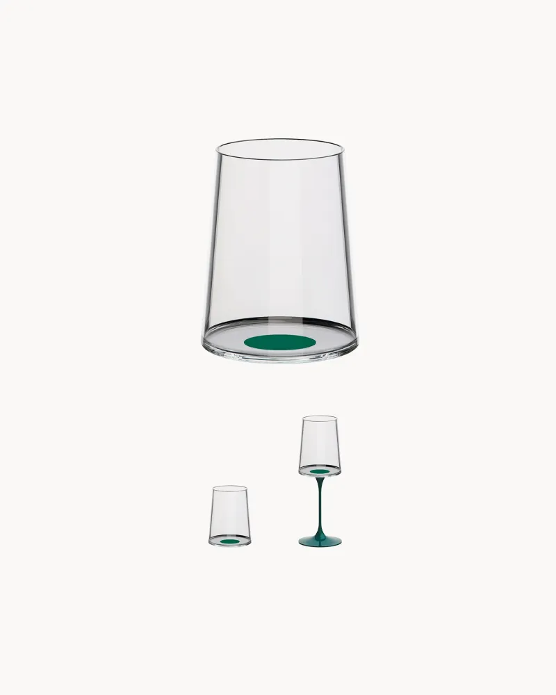 Set 2 bicchieri da acqua/vino bianco cristallo SplitGlass