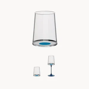 Set 2 bicchieri da acqua/vino bianco cristallo SplitGlass