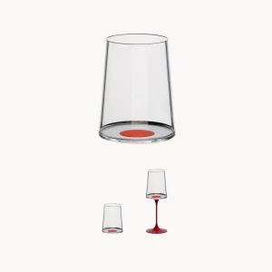Set 2 bicchieri da acqua/vino bianco cristallo SplitGlass
