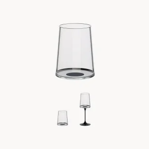 Set 2 bicchieri da acqua/vino bianco cristallo SplitGlass