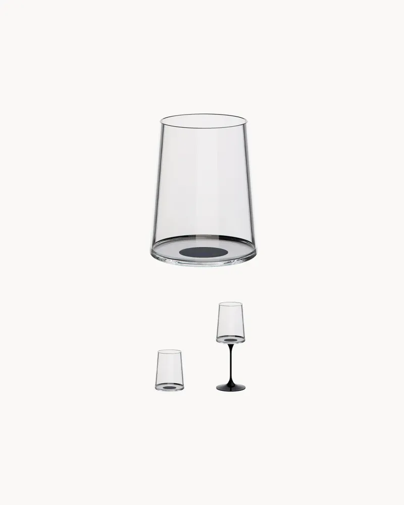 Set 2 bicchieri da acqua/vino bianco cristallo SplitGlass