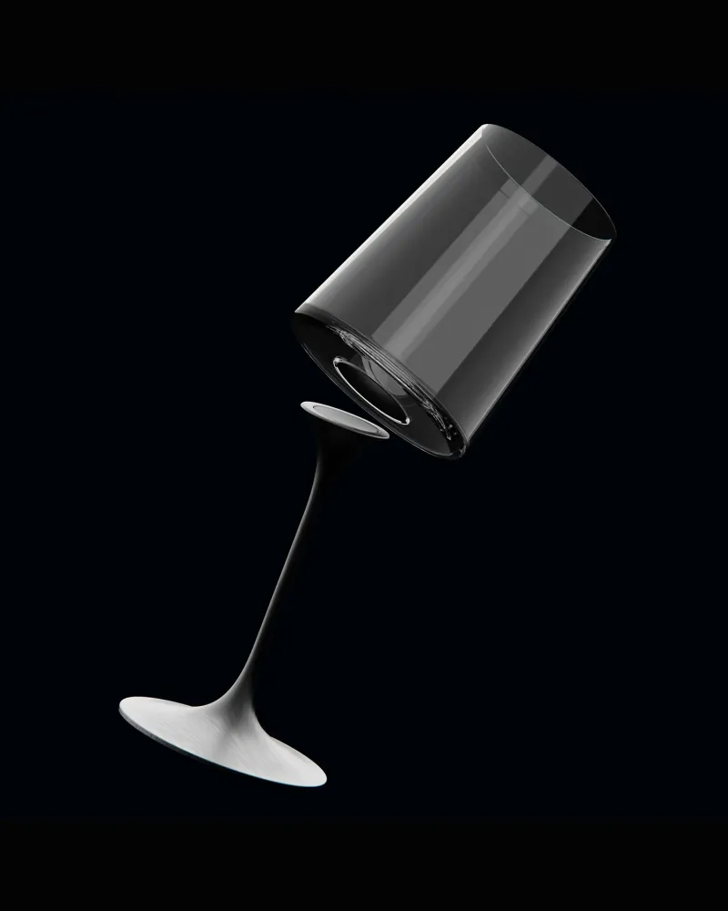 Set 2 bicchieri da acqua/vino bianco cristallo SplitGlass
