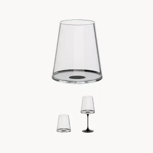 Set 2 bicchieri da acqua/vino rosso cristallo SplitGlass
