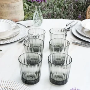 Set di 6 Bicchieri Acrilico Grigi