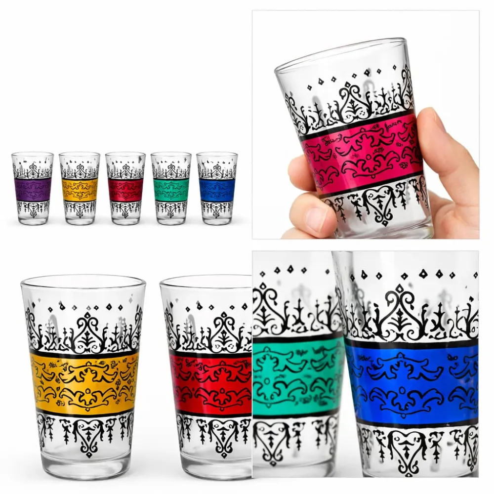 Set di 6 bicchieri da tè arabi