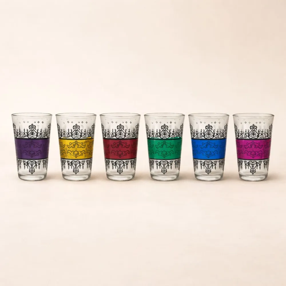 Set di 6 bicchieri da tè arabi