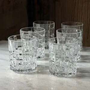 Set di 6 bicchieri bassi con design glaciale