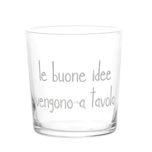 Set 6 bicchieri "le buone idee vengono tavola"