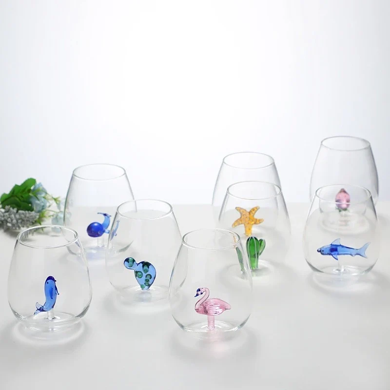Set 4 Bicchieri Cactus 3D Fortuna