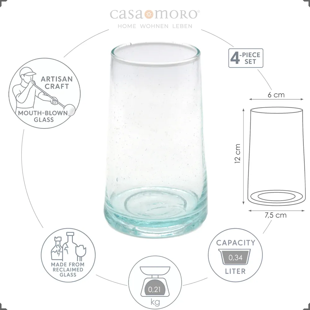 Set di 4 bicchieri da cocktail
