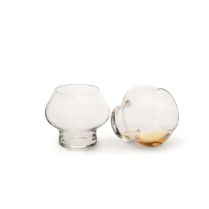 Set di bicchieri da cognac soffiati bocca vetro di primavera