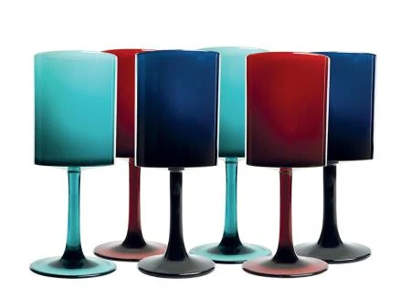 Set 6 Bicchieri Colorati "Acqua"-26103-