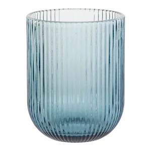 Set 6 Bicchieri Cristallo Grattato Azzurro | Item International 240 ml