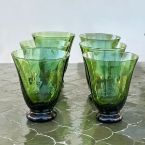 Set Di 6 Bicchieri Cristallo Verde