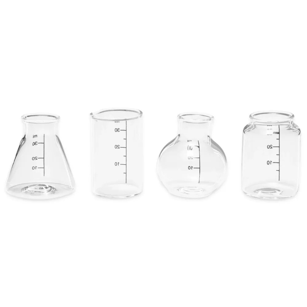 Set di 4 bicchieri da laboratorio