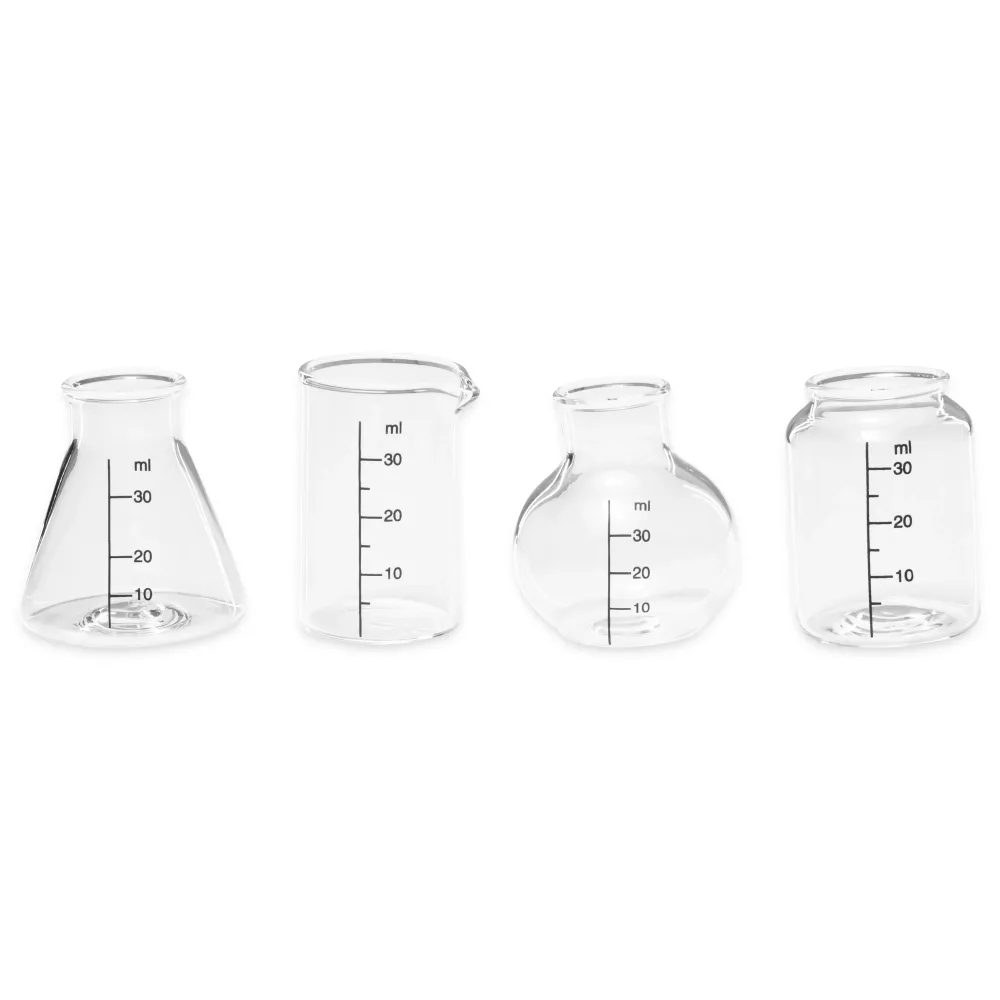 Set di 4 bicchieri da laboratorio