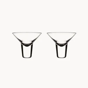 Set 2 bicchieri da Martini cristallo Gravity
