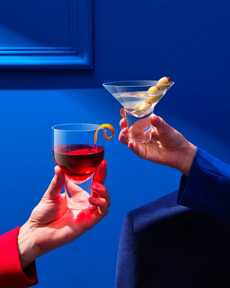 Set 2 bicchieri da Martini cristallo Gravity