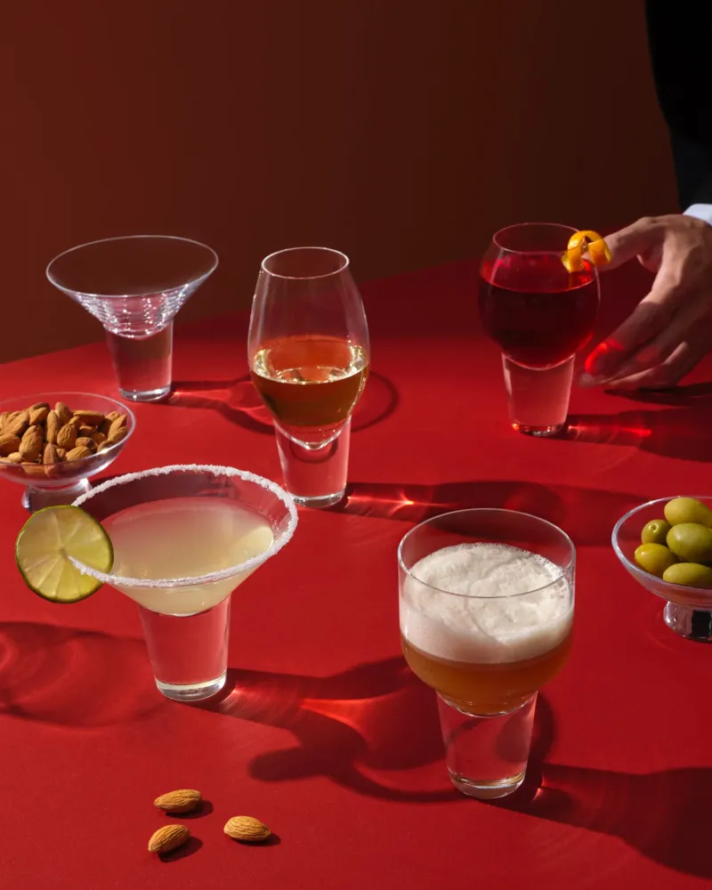 Set 2 bicchieri da Martini cristallo Gravity