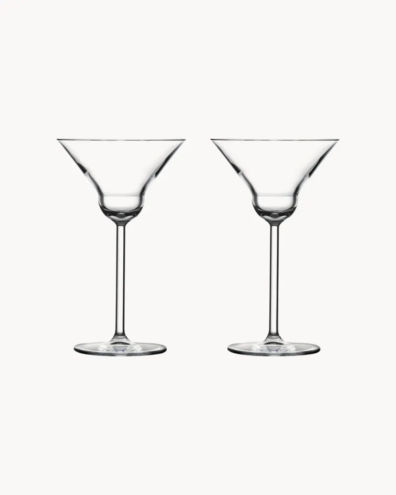 Set 2 bicchieri da martini cristallo Vintage round