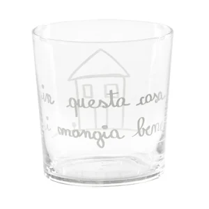 Set 6 bicchieri " questa casa si mangia bene"